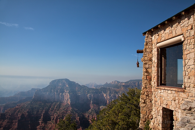 Blick von der Terrasse der Lodge